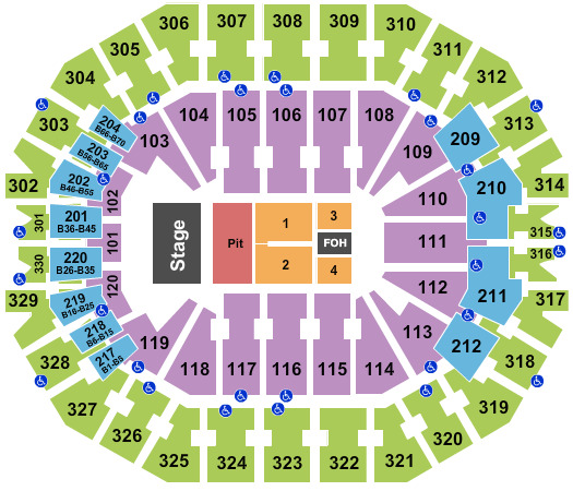 KFC Yum! Center Zach Top Seating Chart